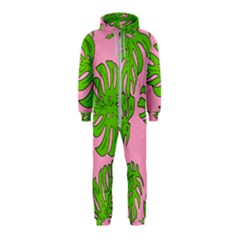 Leaves Tropical Plant Green Garden Hooded Jumpsuit (kids) by Alisyart