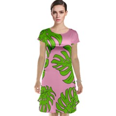 Leaves Tropical Plant Green Garden Cap Sleeve Nightdress by Alisyart