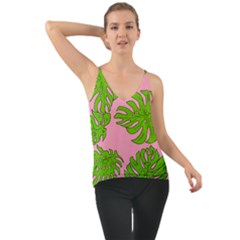 Leaves Tropical Plant Green Garden Chiffon Cami