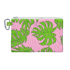 Leaves Tropical Plant Green Garden Canvas Cosmetic Bag (large) by Alisyart