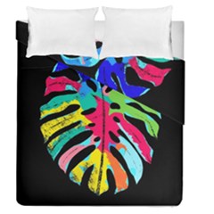 Leaf Tropical Colors Nature Leaves Duvet Cover Double Side (queen Size) by Alisyart
