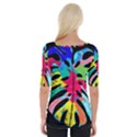 Leaf Tropical Colors Nature Leaves Wide Neckline Tee View2