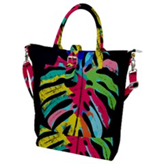 Leaf Tropical Colors Nature Leaves Buckle Top Tote Bag