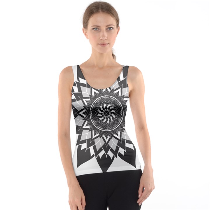 Mandala Flower Lotus Tank Top