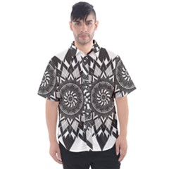 Mandala Flower Lotus Men s Short Sleeve Shirt