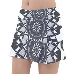 Mandala Flower Lotus Tennis Skirt