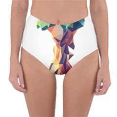 Illustrator Geometric Apple Reversible High-waist Bikini Bottoms
