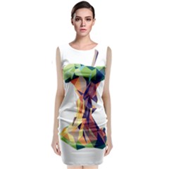 Illustrator Geometric Apple Sleeveless Velvet Midi Dress