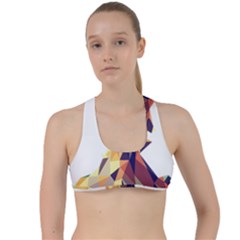 Illustrator Geometric Apple Criss Cross Racerback Sports Bra