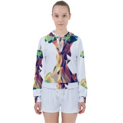 Illustrator Geometric Apple Women s Tie Up Sweat