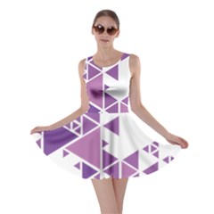 Art Purple Triangle Skater Dress by Mariart