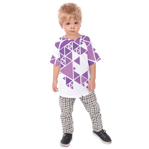 Art Purple Triangle Kids  Raglan Tee by Mariart