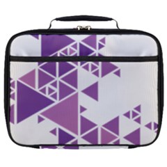 Art Purple Triangle Full Print Lunch Bag by Mariart