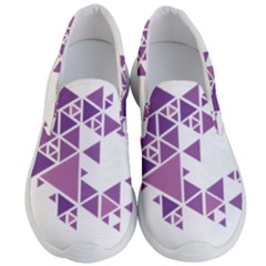 Art Purple Triangle Men s Lightweight Slip Ons by Mariart