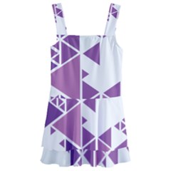 Art Purple Triangle Kids  Layered Skirt Swimsuit by Mariart