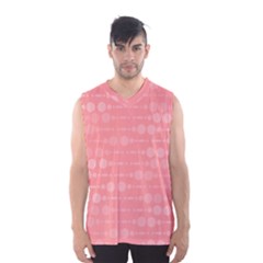 Background Polka Dots Pink Men s Basketball Tank Top by Mariart