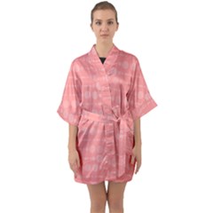 Background Polka Dots Pink Quarter Sleeve Kimono Robe by Mariart