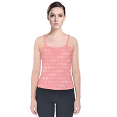 Background Polka Dots Pink Velvet Spaghetti Strap Top by Mariart