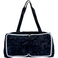 Black Rectangle Wallpaper Grey Multi Function Bag