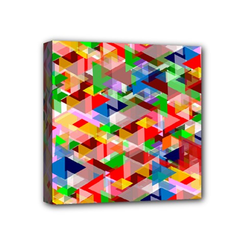 Background Triangle Rainbow Mini Canvas 4  X 4  (stretched)