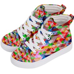 Background Triangle Rainbow Kids  Hi-top Skate Sneakers by Mariart