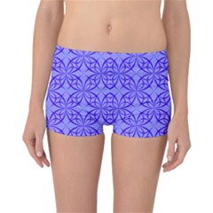 Blue Curved Line Reversible Boyleg Bikini Bottoms by Mariart