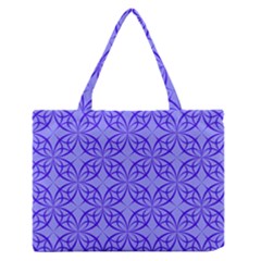 Blue Curved Line Zipper Medium Tote Bag by Mariart