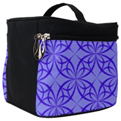 Blue Curved Line Make Up Travel Bag (big) by Mariart