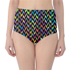 Abstract Geometric Classic High-waist Bikini Bottoms