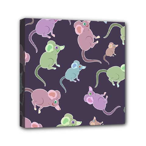 Animals Mouse Mini Canvas 6  X 6  (stretched)