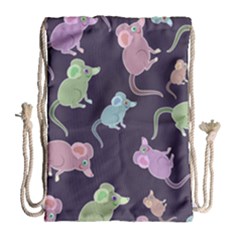 Animals Mouse Drawstring Bag (large) by Mariart