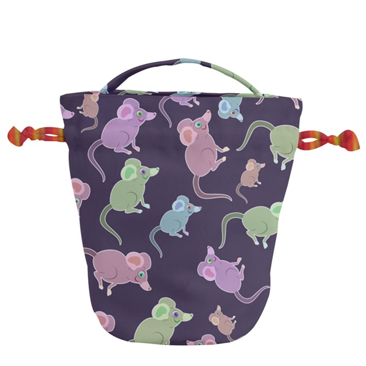 Animals Mouse Drawstring Bucket Bag