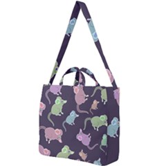 Animals Mouse Square Shoulder Tote Bag by Mariart