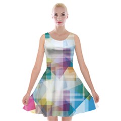 Abstract Background Velvet Skater Dress by Mariart