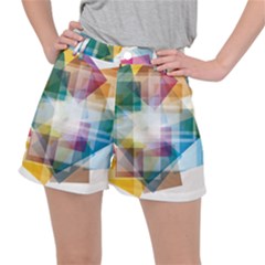 Abstract Background Stretch Ripstop Shorts