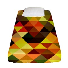 Abstract Geometric Triangles Shapes Fitted Sheet (single Size)