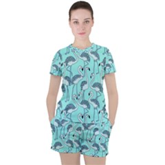 Bird Flemish Picture Women s Tee And Shorts Set