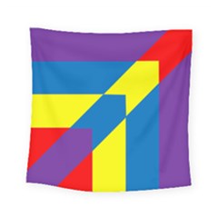 Colorful Red Yellow Blue Purple Square Tapestry (small)