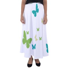 Butterfly Flared Maxi Skirt