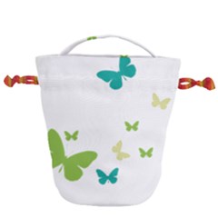 Butterfly Drawstring Bucket Bag by Mariart