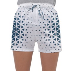 Business Blue Triangular Pattern Sleepwear Shorts by Mariart