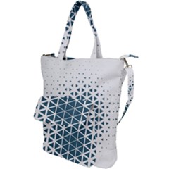 Business Blue Triangular Pattern Shoulder Tote Bag by Mariart
