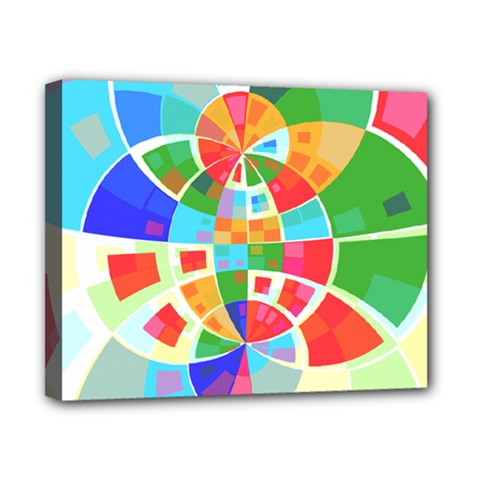 Circle Background Canvas 10  x 8  (Stretched)