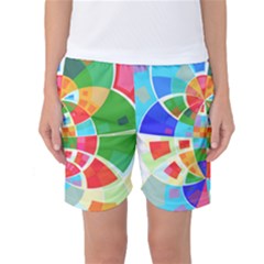 Circle Background Women s Basketball Shorts