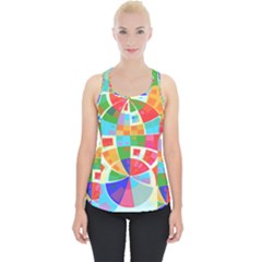 Circle Background Piece Up Tank Top