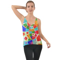 Circle Background Chiffon Cami