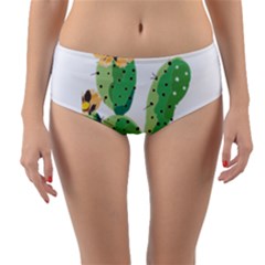 Cactaceae Thorns Spines Prickles Reversible Mid-waist Bikini Bottoms