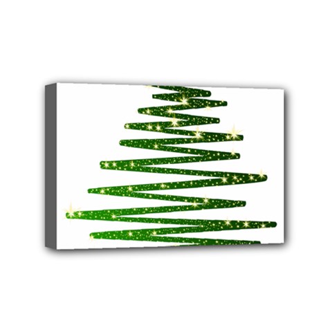 Christmas Tree Spruce Mini Canvas 6  X 4  (stretched) by Mariart