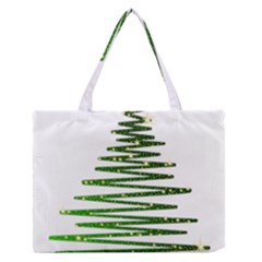 Christmas Tree Spruce Zipper Medium Tote Bag