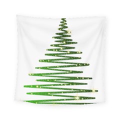 Christmas Tree Spruce Square Tapestry (small) by Mariart